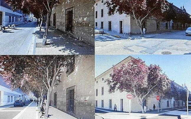 Estado actual y futuro de la calle Misericordia y cruce con Alberto Pelairea.