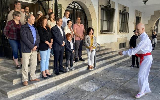 Los colectivos que fueron premiados por el ICIP, en la entrega del galard&oacute;n en el Museo de la Paz de Gernika-Lumo.