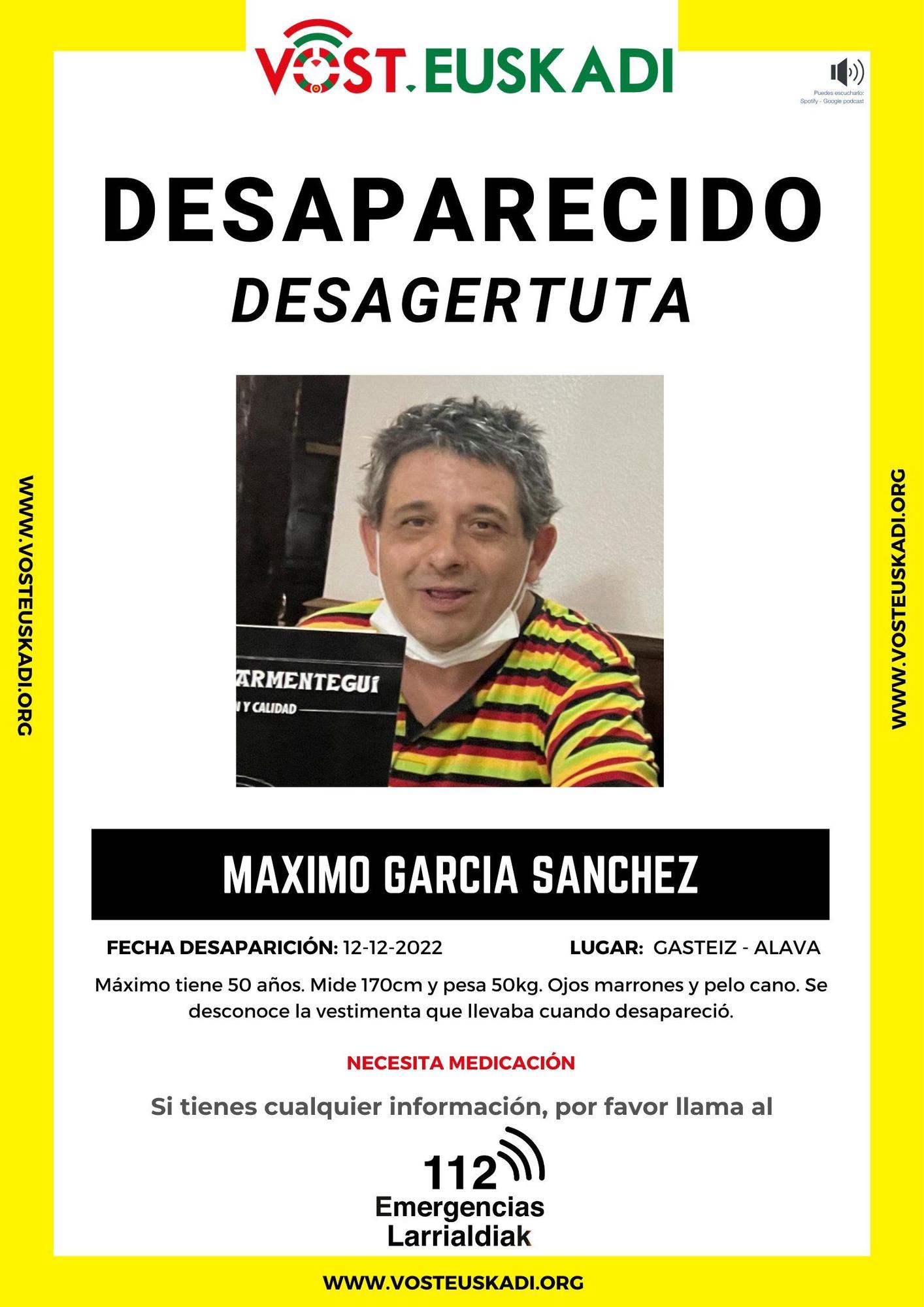 Cartel del hombre desaparecido