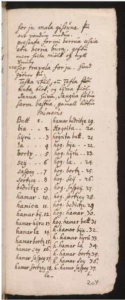 Uno de los cuatro manuscritos conservados en el Instituto Árni Magnússon de Islandia