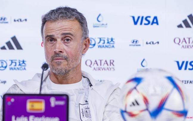 Luis Enrique en la rueda de prensa previa al España - Alemania.