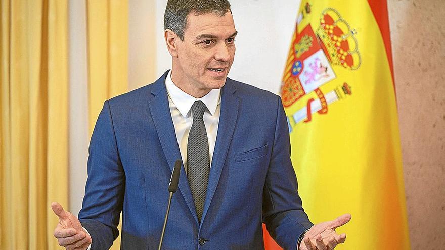 Pedro Sánchez compareció ayer en el castillo de Brdo, en Eslovenia, dentro de la gira de cara a la Presidencia española de la UE.