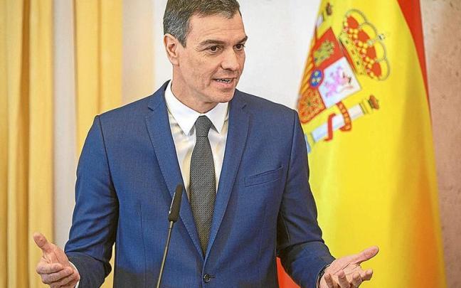 Pedro Sánchez compareció ayer en el castillo de Brdo, en Eslovenia, dentro de la gira de cara a la Presidencia española de la UE.