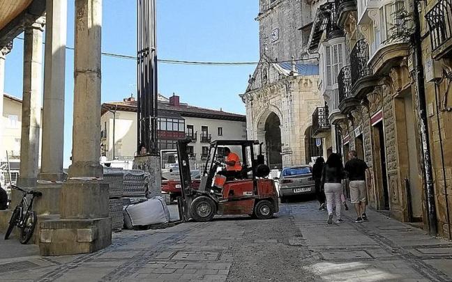 Obras en la plaza San Juan de Agurain Obras en la plaza San Juan de Agurain