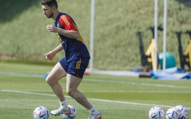 Aymeric Laporte, durante la rueda de prensa.