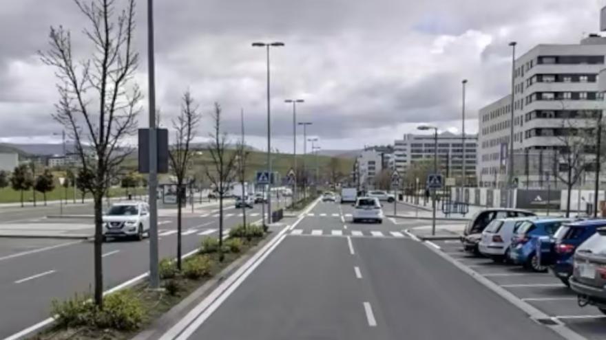 Imagen de la calle Valle de Egüés de Pamplona.