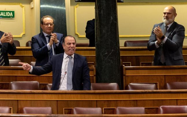 Adanero, aplaudido por diputados de Vox en el Congreso Adanero, aplaudido por diputados de Vox en el Congreso
