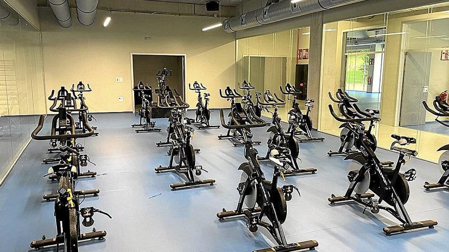 Sala de spinning del polideportivo.