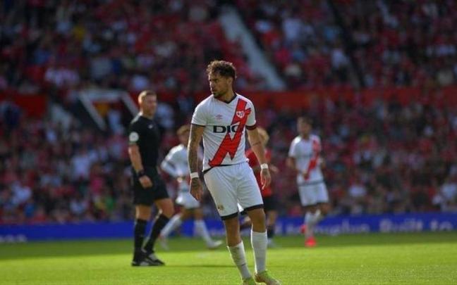 Sergio Moreno, en el amistoso que disput&oacute; el Rayo Vallecano en Old Trafford ante el Manchester United