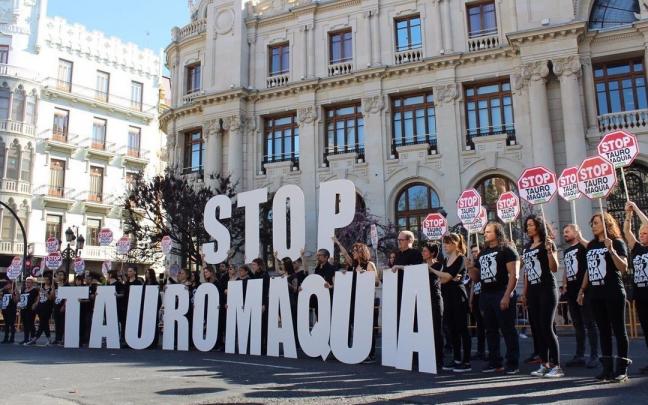 Manifestación antitaurina en Valencia. Manifestación antitaurina en Valencia.