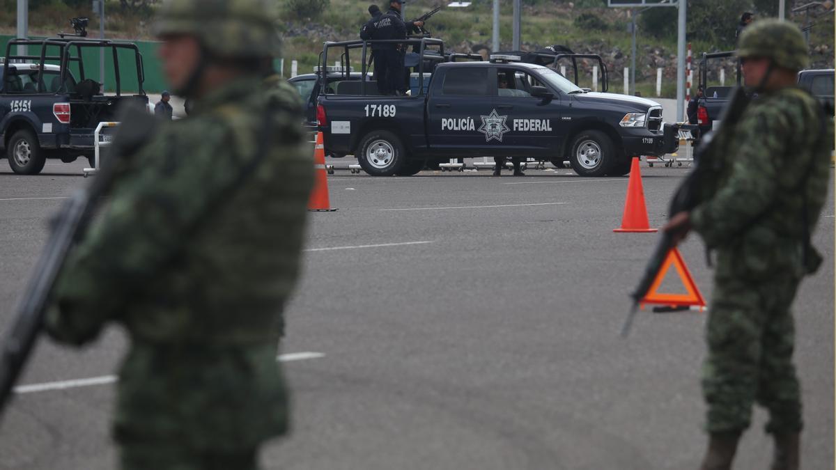 Imagen de un control de la Policía Federal en México