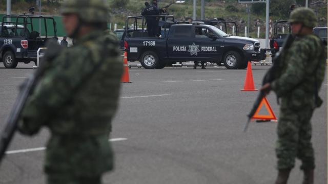 Imagen de un control de la Policía Federal en México Imagen de un control de la Policía Federal en México