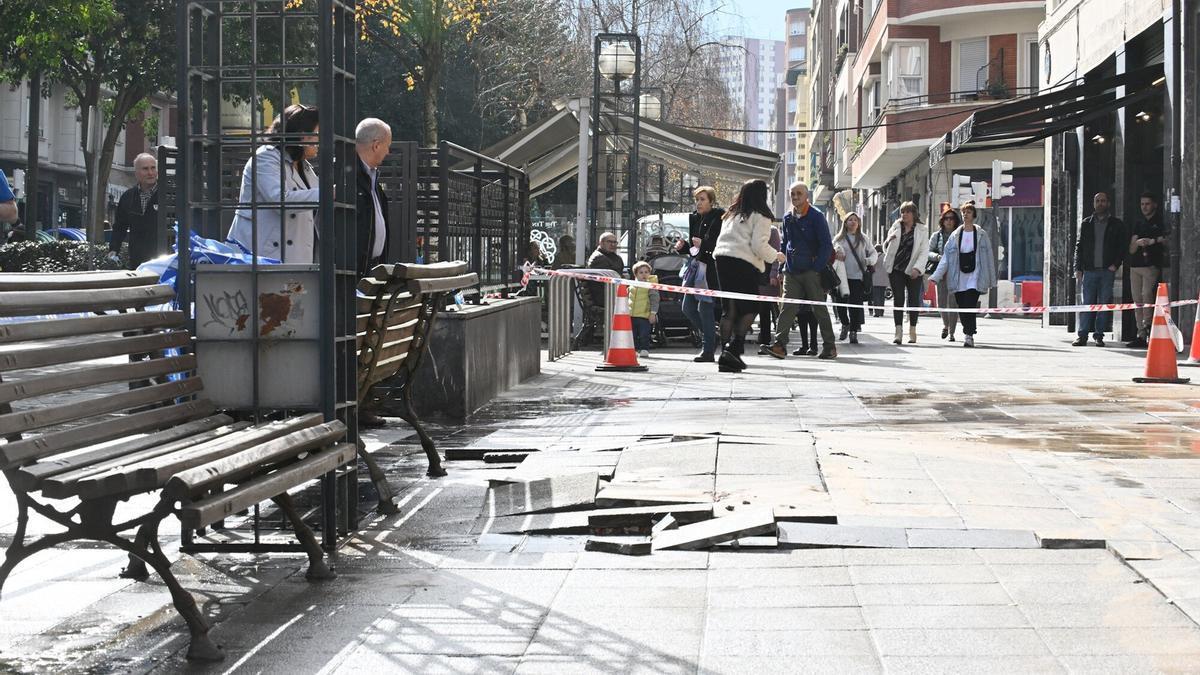 El reventón se ha producido en la calle Doctor Areilza