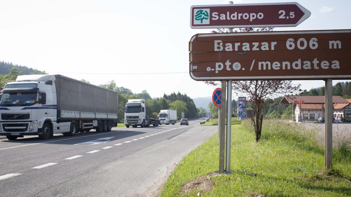 El puerto de Barazar es uno de los puntos calientes de la red viaria vizcaina.