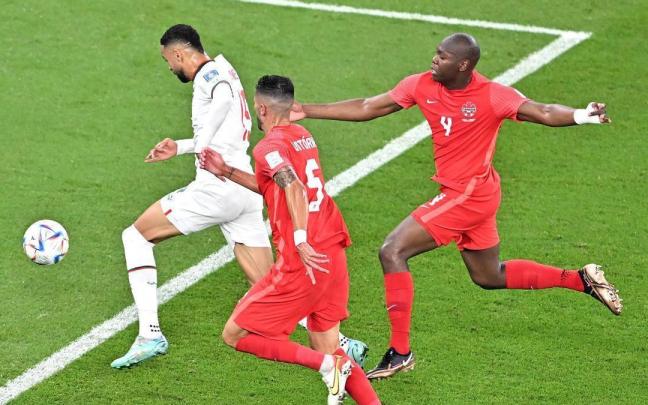 Imagen del partido entre Canadá y Marruecos del Mundial de Catar.