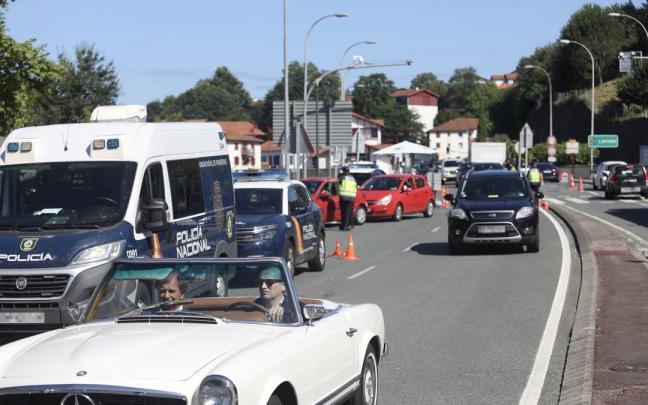 Imagen de archivo de un control en la frontera con Francia.