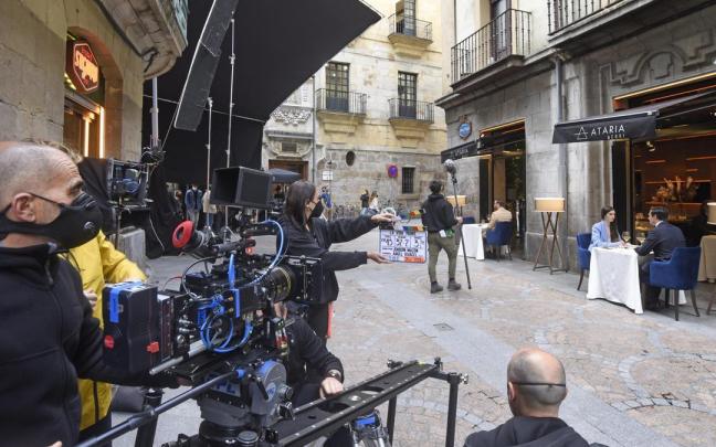 Bilbon egindako grabaketa baten irudia.