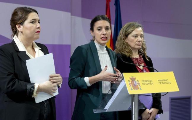 La ministra de Igualdad, Irene Montero, ofrece una rueda de prensa para tratar los últimos asesinatos machistas del mes de enero. La ministra de Igualdad, Irene Montero, ofrece una rueda de prensa para tratar los últimos asesinatos machistas del mes de enero.