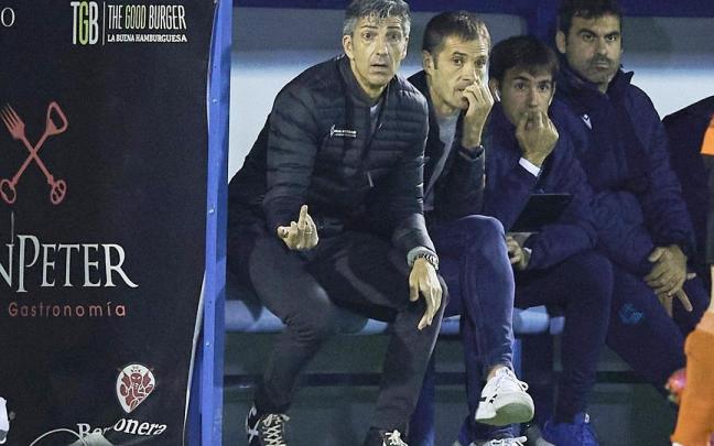 Imanol Alguacil, durante el partido de este domingo en Talavera