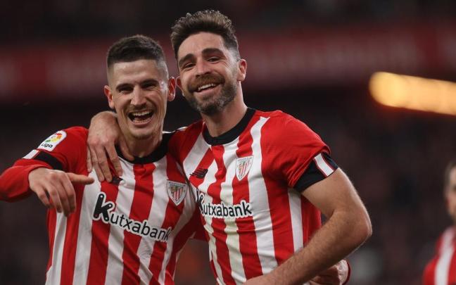 Yeray Álvarez y Oihan Sancet, los goleadores ante el Cádiz.