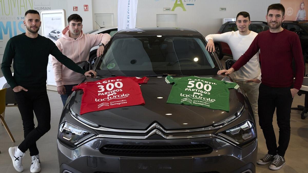 Asier y Roberto Martil, acompañados por los también navarros Ion Cerviño (izquierda, detrás) y Josu Mendive.