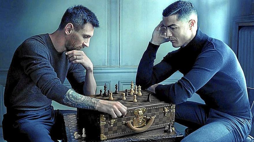 Leo Messi y Cristiano Ronaldo, en la campaña de Louis Vuitton.