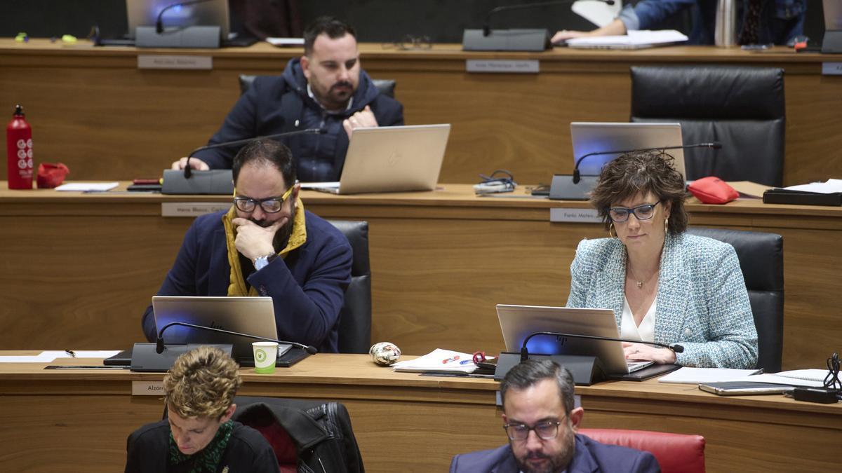 Reunión del pleno del Parlamento de Navarra.