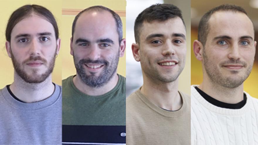 Rubén Arana, Ander Oscoz, David Gómez y Mikel Lerga