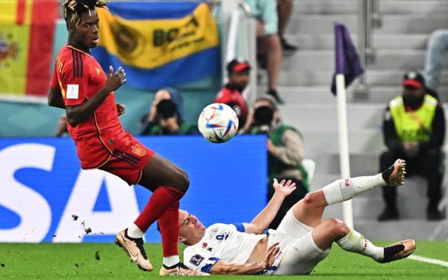 Nico Williams, en su debut mundialista