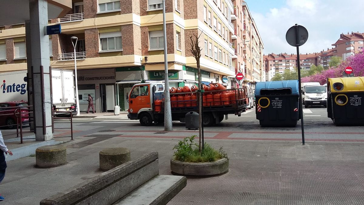 Repartidores de butano en Vitoria