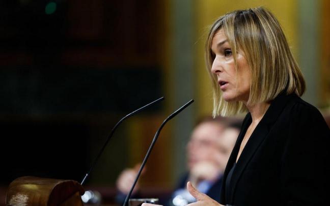 La diputada del PNV, Idoia Sagastizabal, durante su intervenci&oacute;n en el Congreso.