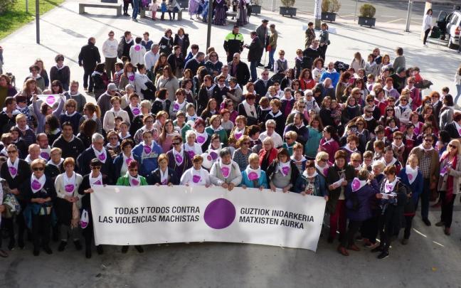 Imagen de archivo de una protesta contra la violencia machista Imagen de archivo de una protesta contra la violencia machista