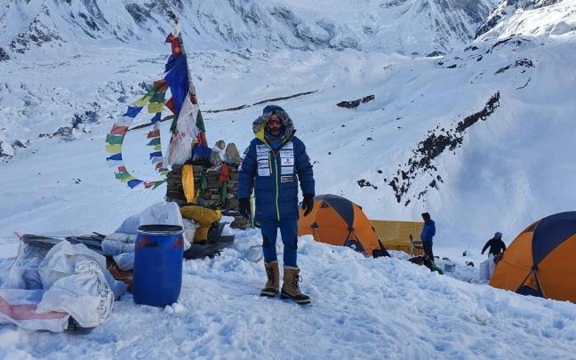 El objetivo de Txikon es atacar la cima del Manaslu por la vertiente más occidental. El objetivo de Txikon es atacar la cima del Manaslu por la vertiente más occidental.