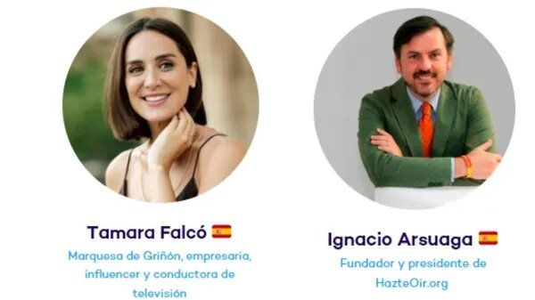 Tamara Falcó y el fundador de HazteOir, ponentes en el Congreso Mundial de las Familas.