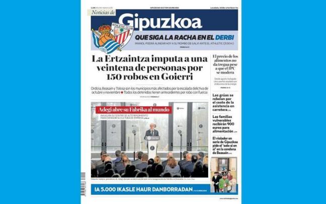 Portada del 14 de enero. Portada del 14 de enero.