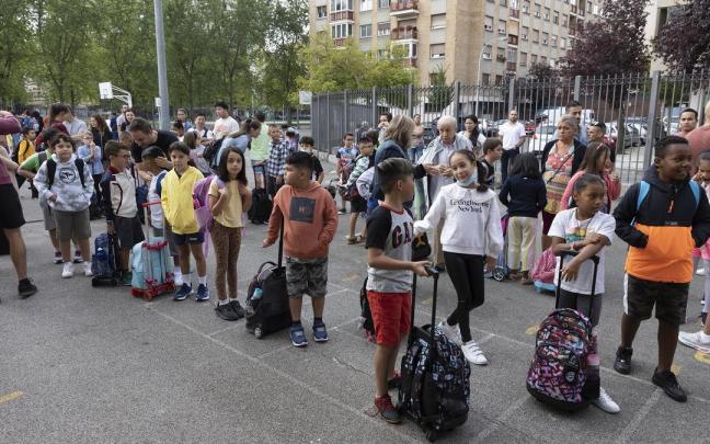 Inicio escolar en el Colegio Iturrama el pasado septiembre.