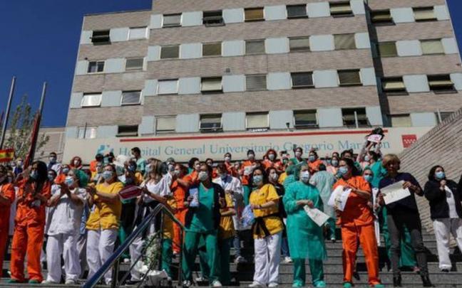 Trabajadoras en huelga del Gregorio Marañón Trabajadoras en huelga del Gregorio Marañón