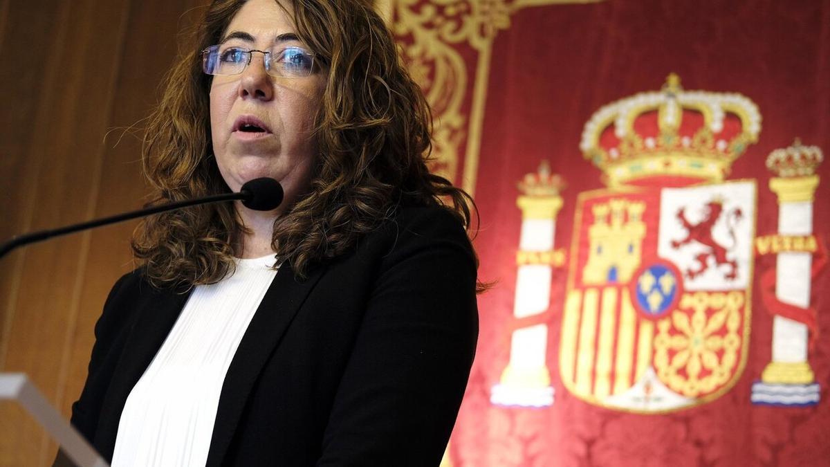 Carmen Alba, durante una rueda de prensa