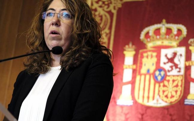 Carmen Alba, durante una rueda de prensa Carmen Alba, durante una rueda de prensa