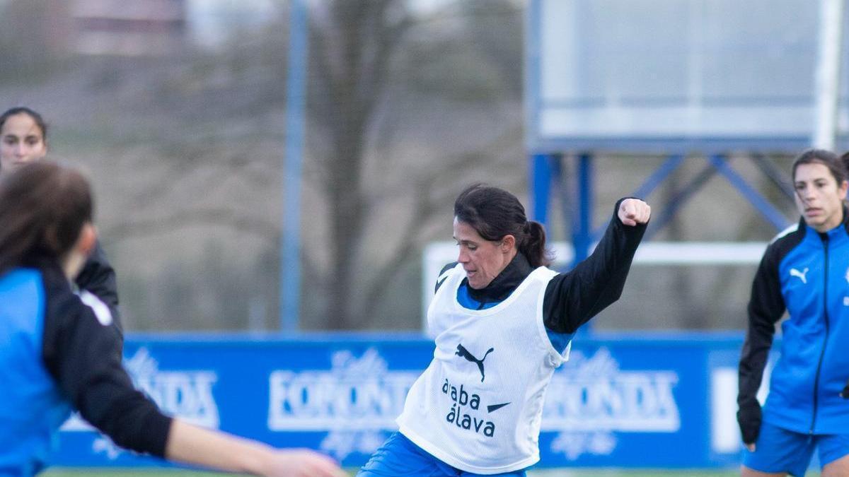 Miriam durante un entrenamiento en Ibaia