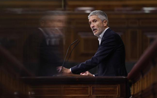 El ministro de Interior, Fernando Grande-Marlaska, en el Congreso.