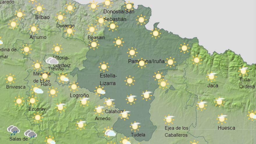 Cielos poco nubosos el sábado