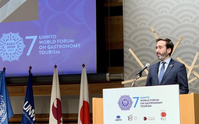 Javier Hurtado, en el Foro Mundial de Turismo Gastron&oacute;mico en Jap&oacute;n.