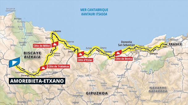 Recorrido de la tercera etapa del Tour de Francia 2023