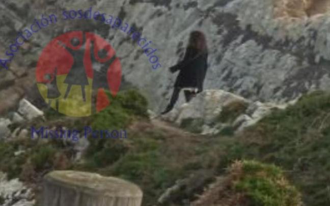 La imagen de la mujer en el Cabo Pe&ntilde;as difundida por Alerta Desaparecidos.