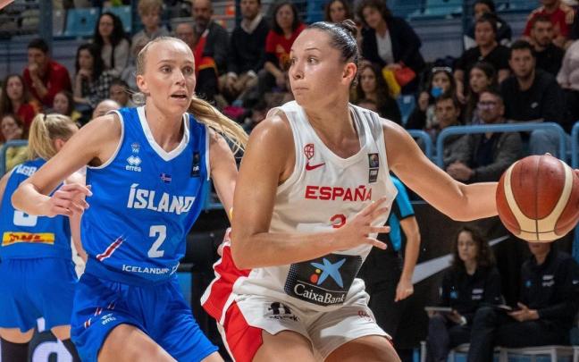 Etxarri, en un partido frente a Islandia.