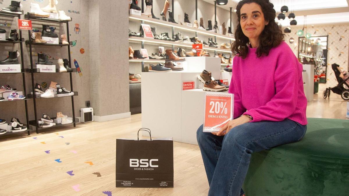 Leire Basoco, dependienta zapatería BSC.