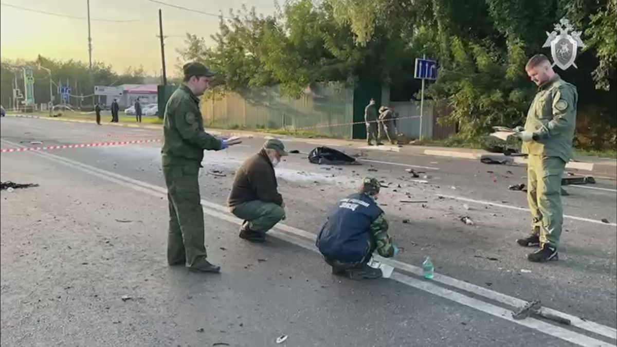 Los agentes rusos en el lugar del atentado contra Darya Dugina.