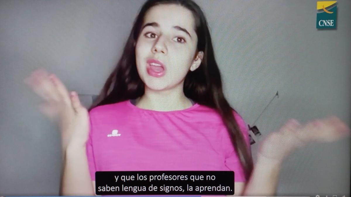La joven vitoriana Nahia, en el vídeo