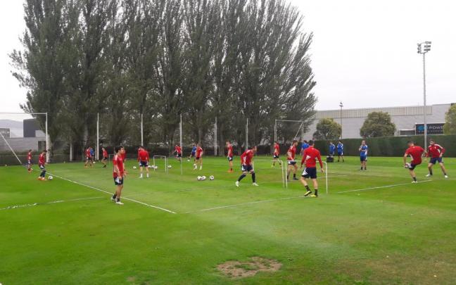 Sesión de fútbol-tenis sin Torró, ni Aridane ni Abde
